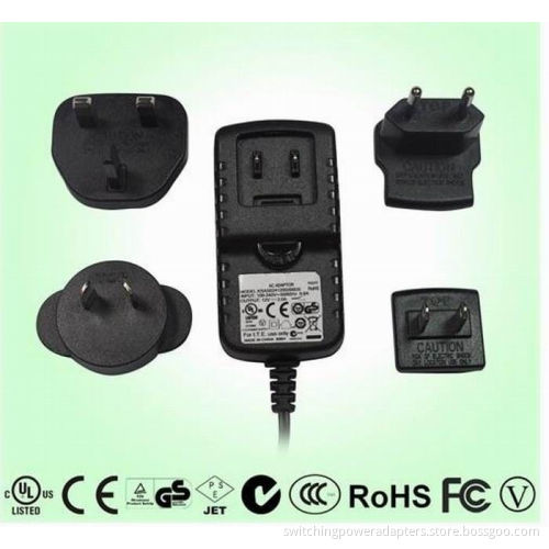 12v Dc International Power Plug Adapters 2.5a 24w With Interchangeable Plugs
